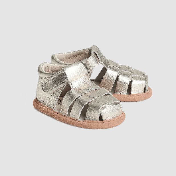 Neska Moda 6 To 12 Months Baby Girls Synthetic Leather Sandal Booties (Gold,Grey)  -BT1209andBT1240 Sandals & Shoes