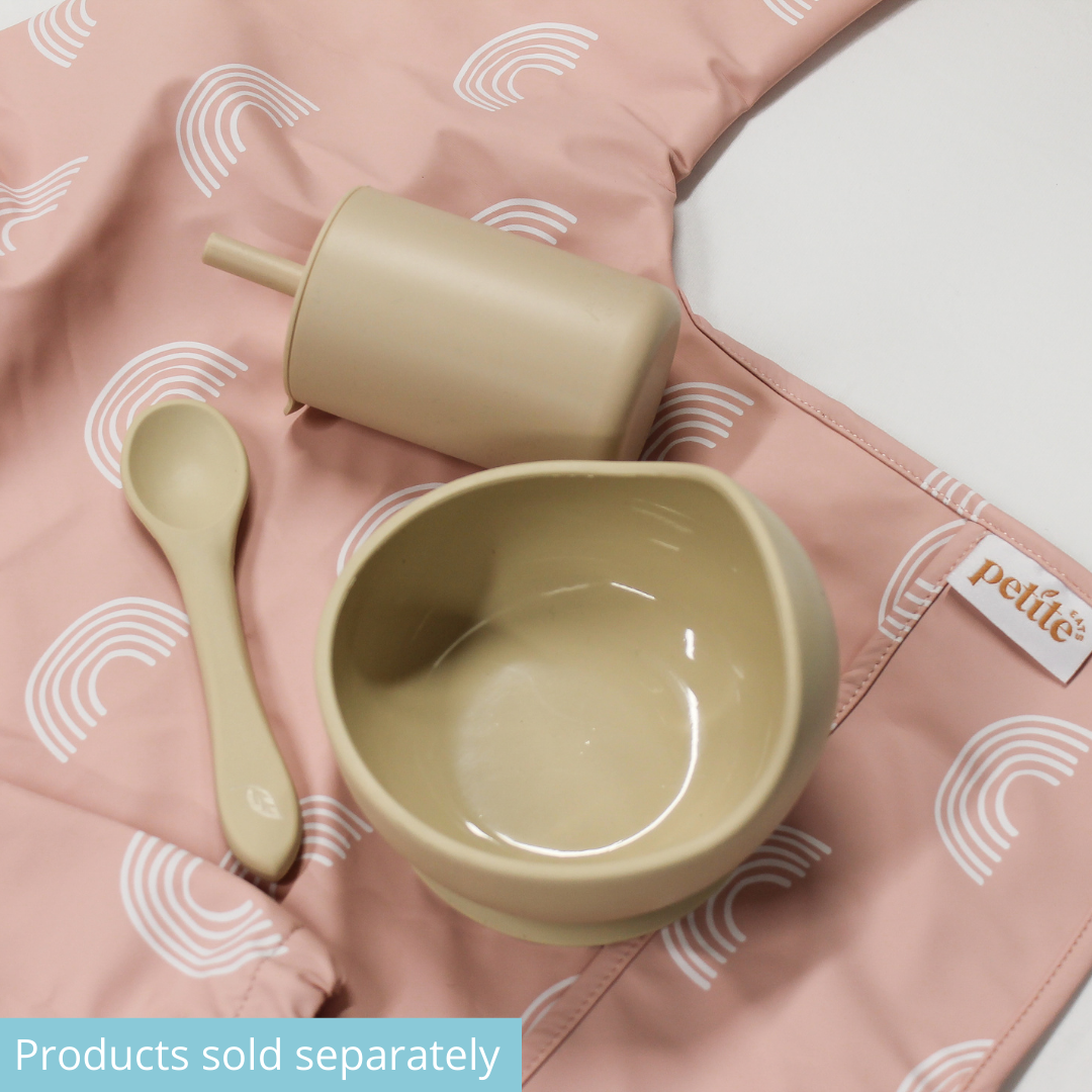 Silicone Baby Bowl & Spoon Set - Sand